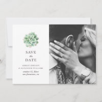 Watercolor succulents. Green cactus. Botanical