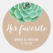 Watercolor Succulents | Her Favourite Favour Label