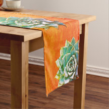 Watercolor Succulents on Terracotta