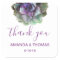 Watercolor Succulents wedding favour sticker