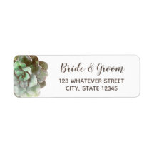 Watercolor Succulents | Wedding Label