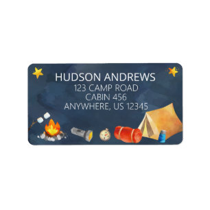 Watercolor Summer Camp Return Address Labels