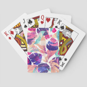 Watercolor Summer Flower 2 Playing Cards