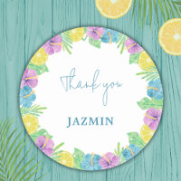 Watercolor summer flowers bridal shower classic ro
