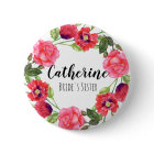 Watercolor Summer Flowers Circle Wreath Design