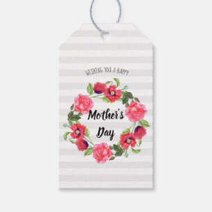 Watercolor Summer Flowers Floral Mother's Day Gift Tags