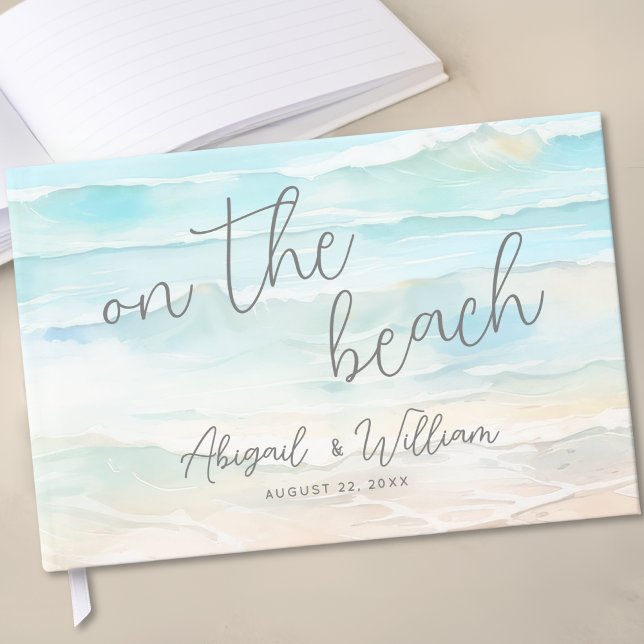 Watercolor Summer On The Beach Wedding Guest Book (Watercolor Summer On The Beach Wedding Guest Book)