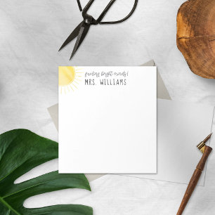 Watercolor Sun Fuelling Bright Minds Teacher Notepad