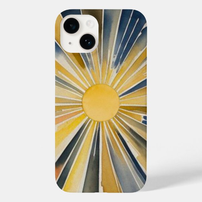 Watercolor Sunburst Flare Case-Mate iPhone Case (Back)