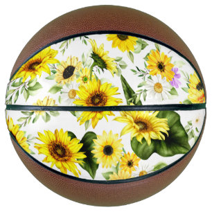 Watercolor Sunflower 7 Basketball