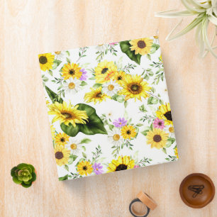 Watercolor Sunflower 7 Binder