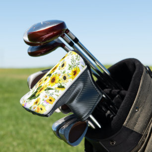 Watercolor Sunflower 7 Golf Head Cover