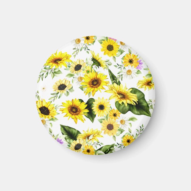 Watercolor Sunflower 7 Magnet (Front)