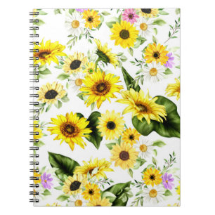 Watercolor Sunflower 7 Notebook