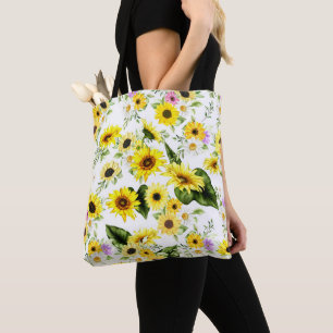 Watercolor Sunflower 7 Tote Bag