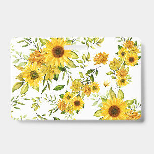 Watercolor Sunflower 8 Badge
