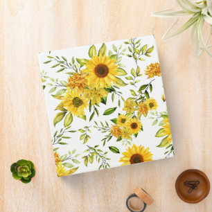 Watercolor Sunflower 8 Binder