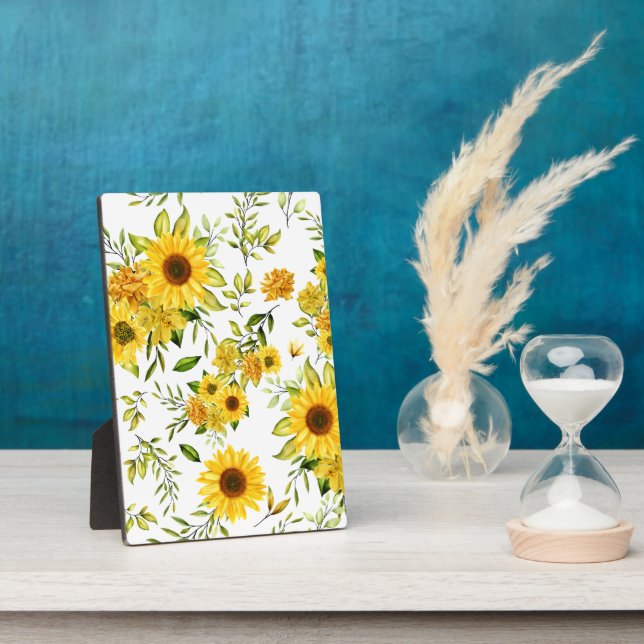 Watercolor Sunflower 8 Plaque (Side)