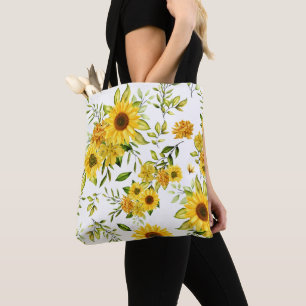 Watercolor Sunflower 8 Tote Bag
