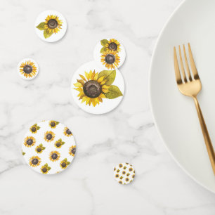 Watercolor Sunflower Confetti