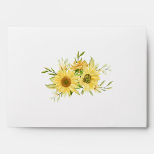 Watercolor Sunflower  Envelope