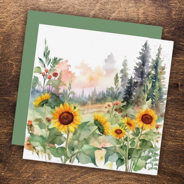 watercolor Sunflower Garden Nature (Creator Uploaded)