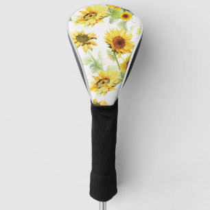 Watercolor Sunflower Golf Head Cover
