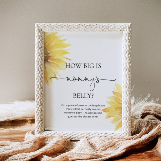 Watercolor sunflower how big is mommy's belly game poster (Creator Uploaded)
