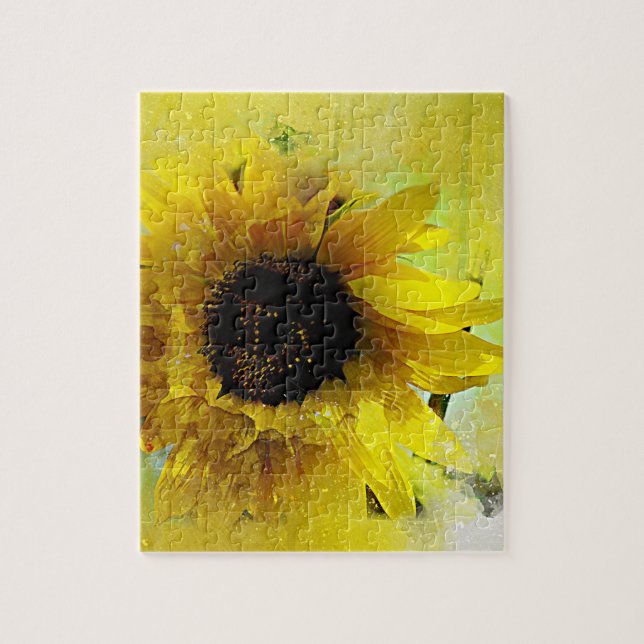 Watercolor Sunflower Jigsaw Puzzle (Vertical)