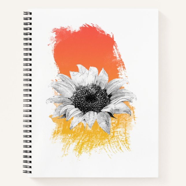 Watercolor Sunflower  Notebook (Front)