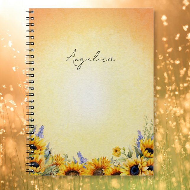 Watercolor Sunflower Notebook (Creator Uploaded)