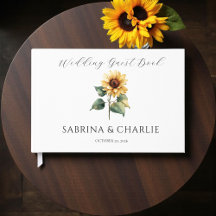 Watercolor Sunflower Rustic Floral Wedding