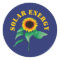 Watercolor Sunflower Solar Energy Navy Blue