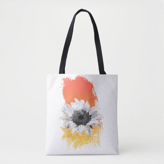 Watercolor Sunflower  Tote Bag (Front)