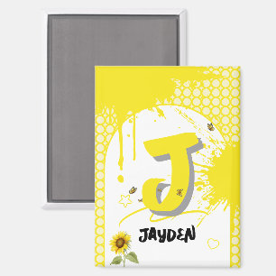 Watercolor Sunflower with Butterflies Magnet