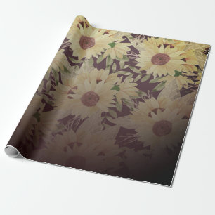 Watercolor Sunflower Wrapping Paper