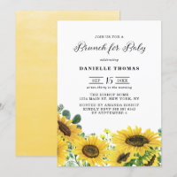 Watercolor Sunflowers and Eucalyptus Baby Brunch