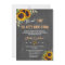 Watercolor Sunflowers Chalkboard Wedding I DO BBQ