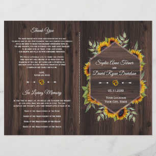 Watercolor Sunflowers Geometric Old Barn Program