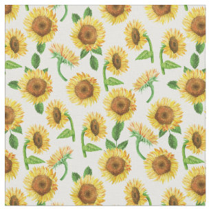 Watercolor Sunflower Fabric