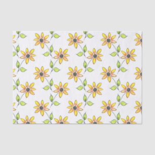 Watercolor Sunflowers Pattern Tissue Paper