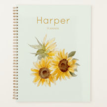 Watercolor Sunflowers Personalized