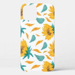 Watercolor Sunflowers: Summer Botanical Print iPhone 12 Case