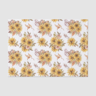 Watercolor Sunflowers Tissue Paper