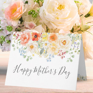 Watercolor Sunny Flowers Mother's Day Card