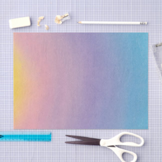 Watercolor Sunrise Art Artist Painting Printed on Tissue Paper
