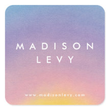 Watercolor Sunrise Ombre Custom Name Printed