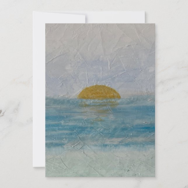 Watercolor Sunset Beach Wedding Invitation (Front)