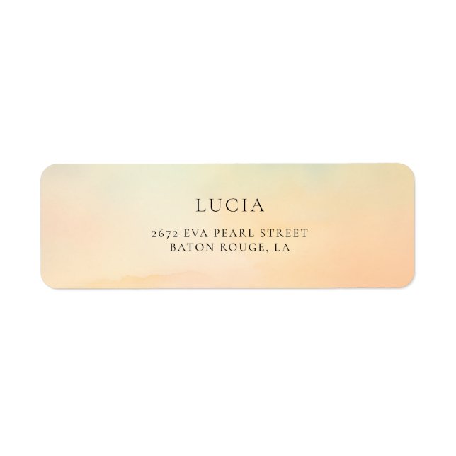 Watercolor Sunset Cloud 9 Bridal Shower Address (Front)