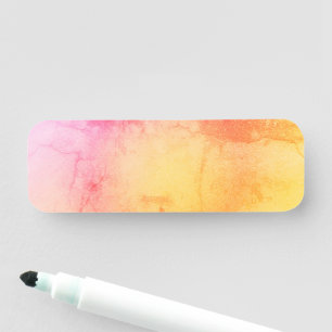 Watercolor Sunset Name Tag